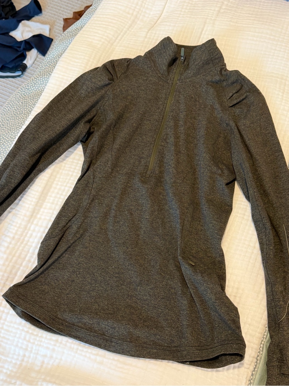 lululemon athletica Dark Heather Gray Half-Zip Pullover